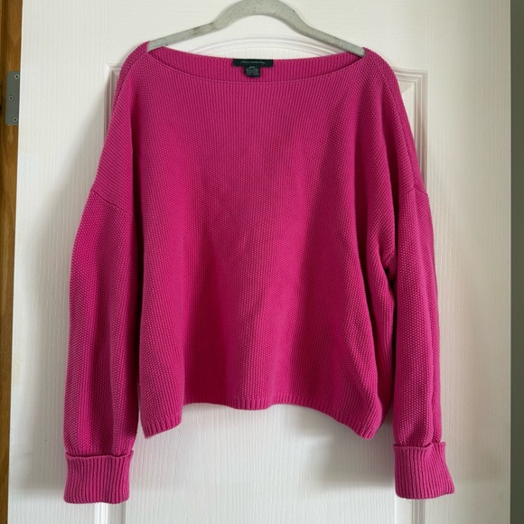 French Connection Prosecco Pink Pink Knit Boatneck Sweater - Picture 2 of 4